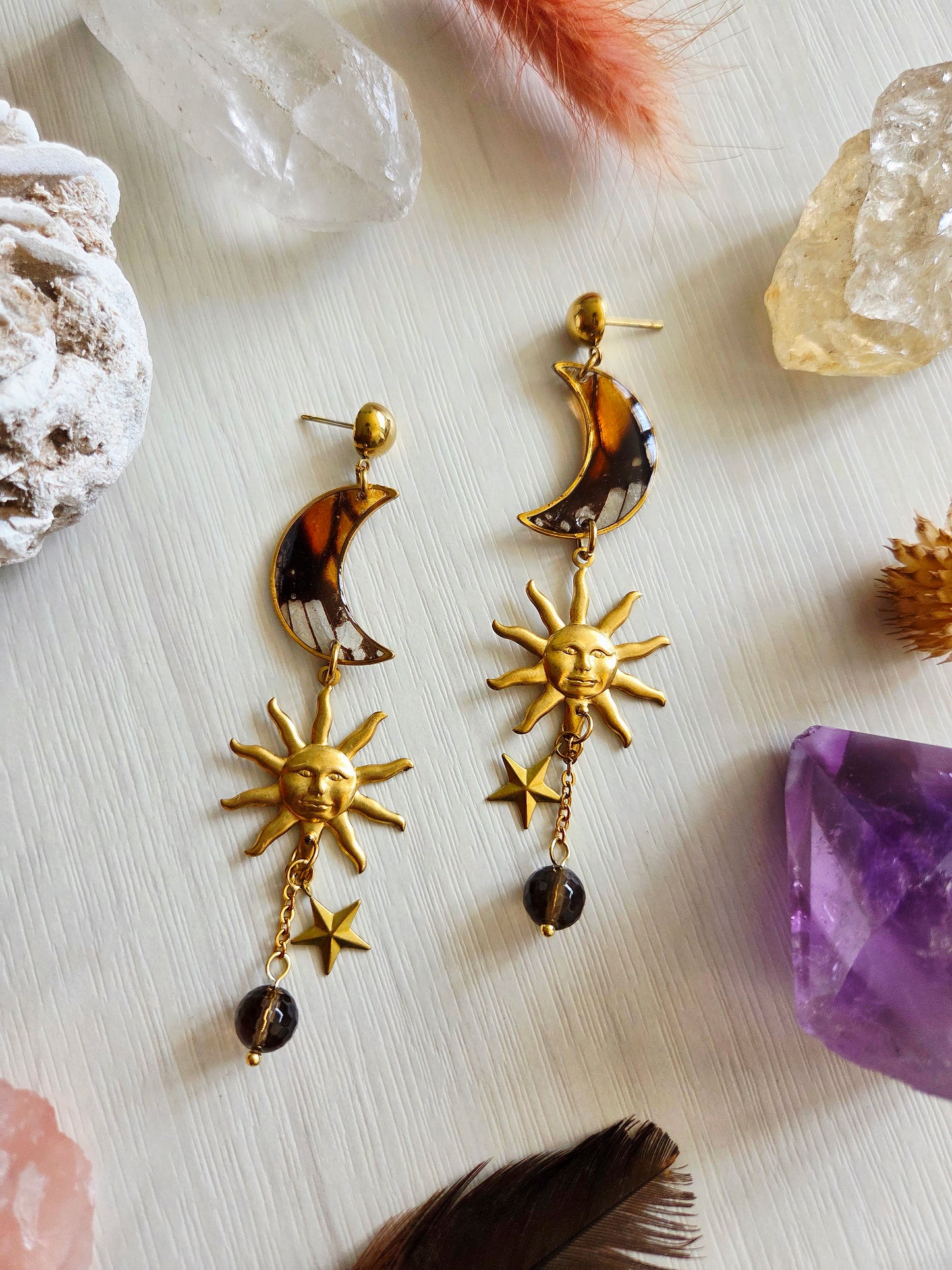 Celestial wings earrings.