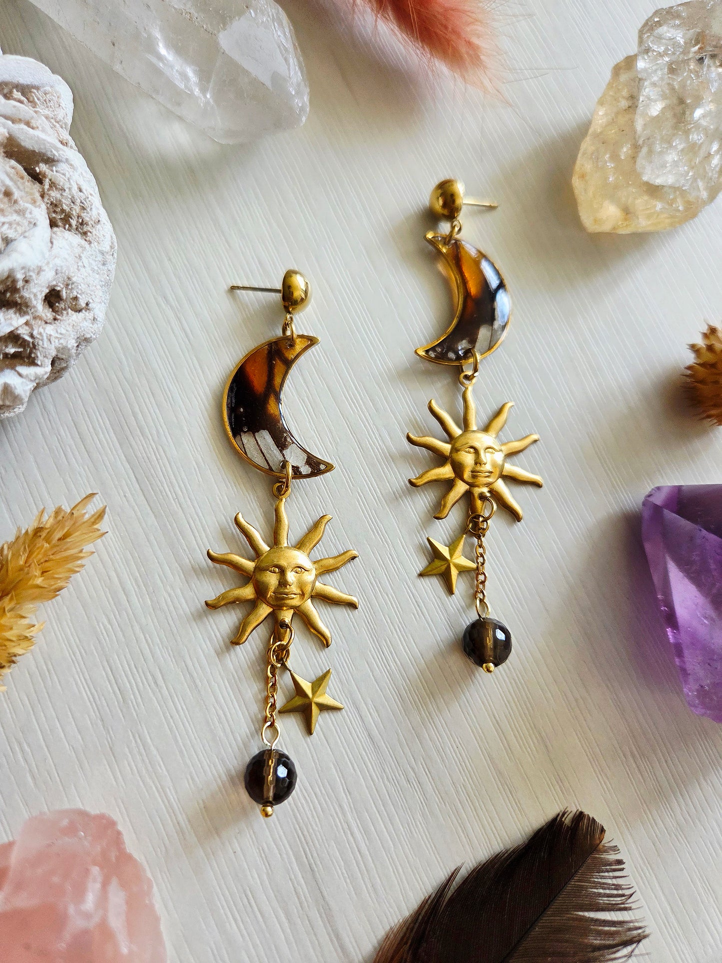 Celestial wings earrings.