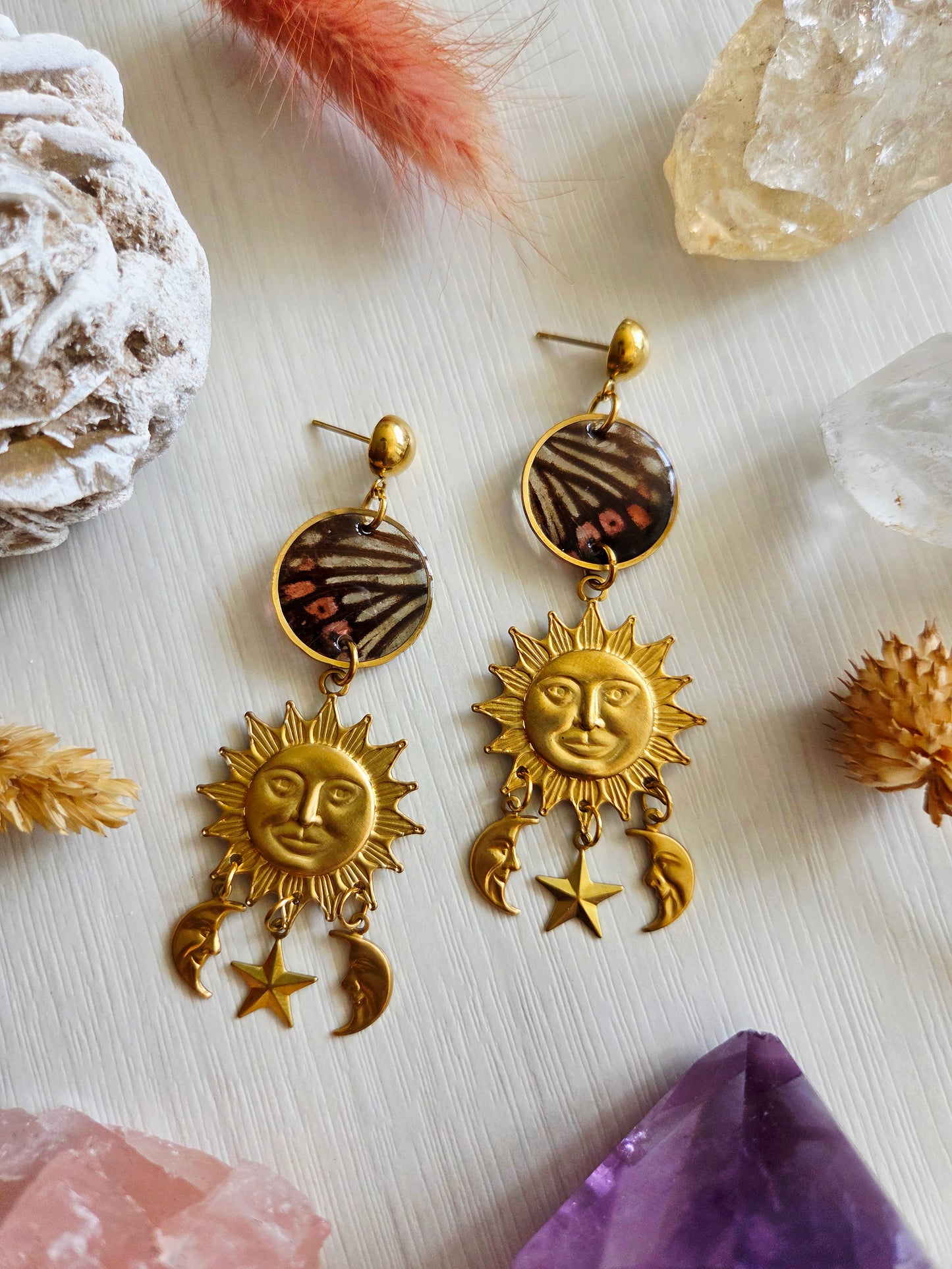 Celestial wings earrings.